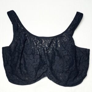 32H Cleo Panache Black Cheetah/Leopard Print Lace Bra Sofia Crop Top balconnet